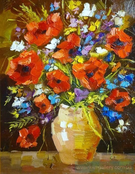 Painting “Poppies. Bouquet“