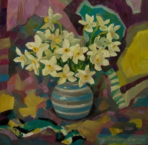 Painting «Daffodils», oil, canvas. Painter Shuliak Tetiana. Buy painting
