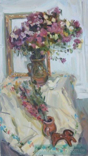 Painting «Chrysanthemums», oil, canvas. Painter Susharnyk Anna. Buy painting