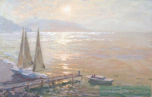 Painting «Morning sea», oil, canvas. Painter Lytovchenko Borys. Sold