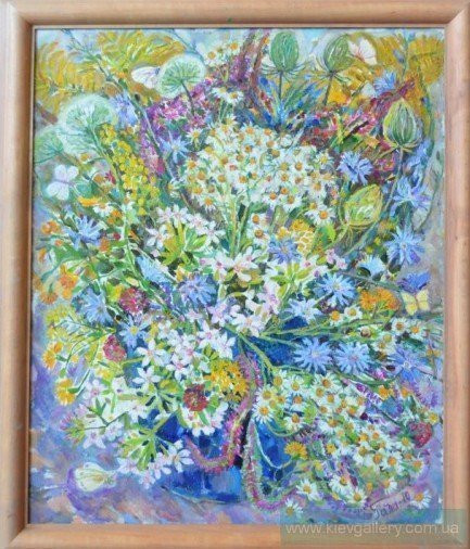 Painting «Wildflowers», oil, canvas. Painter Kyrylenko-Barannikova Halyna. Buy painting