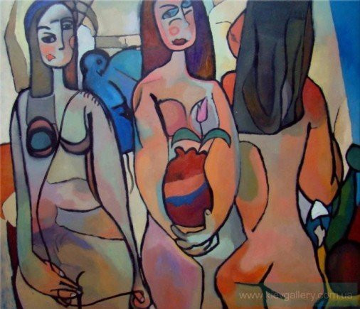 Painting «Women», oil, hardboard / cardboard. Painter Stoliarova Iryna. Sold