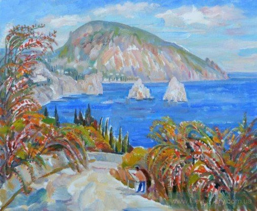 Painting «Gursuf. Fall», oil, canvas. Painter Kyrylenko-Barannikova Halyna. Buy painting