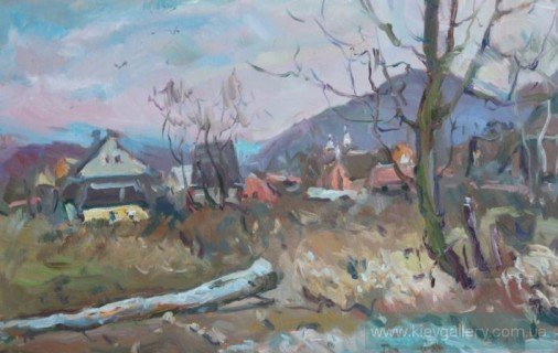 Painting «Landscape with a mountain», oil, canvas. Painter Susharnyk Anna. Buy painting
