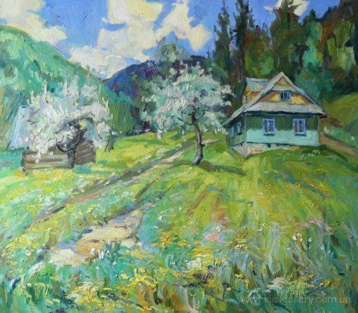 Painting «May in the Carpathians», oil, canvas. Painter Susharnyk Anna. Buy painting