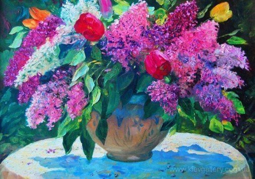 Painting «Lilacs in a vase», oil, canvas. Painter Tytulenko Volodymyr. Buy painting