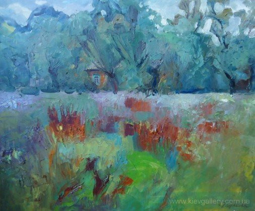 Painting «Dreamy house», oil, canvas. Painter Dobriakova Dariia. Buy painting