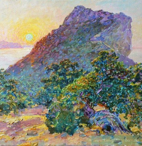 Painting «Morning in a grove of juniper», oil, canvas. Painter Gunchenko Svіtlana. Buy painting