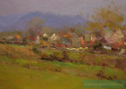 Painting «Village», oil, canvas. Painter Pysar Yurii. Buy painting