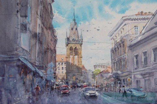 Painting «The charm of Prague», watercolor, paper. Painter Mykytenko Viktor. Buy painting