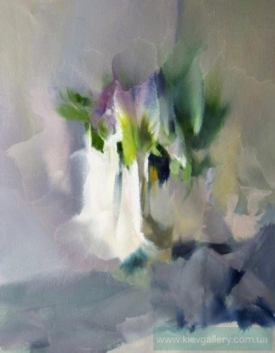 Painting «Lilac in silver», oil, canvas. Painter Pysar Yurii. Buy painting