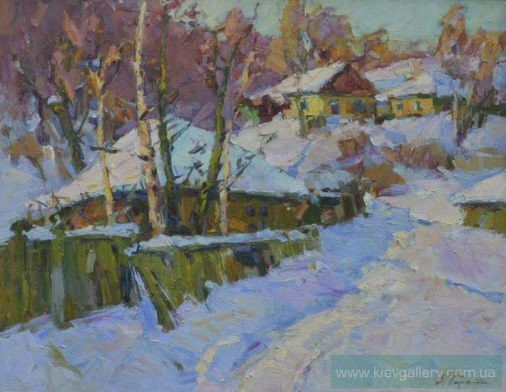Painting «Winter in Sedniv», oil, canvas. Painter Pereta Viacheslav. Buy painting