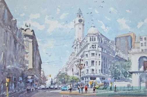 Painting «Buenos Aires», watercolor, paper. Painter Mykytenko Viktor. Buy painting