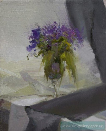 Painting «Silver violet», oil, canvas. Painter Pysar Yurii. Buy painting
