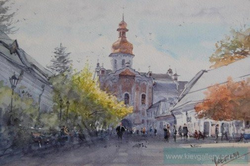 Painting «Kyiv. Lavra view», watercolor, paper. Painter Mykytenko Viktor. Buy painting