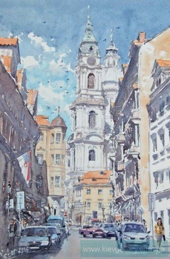 Painting «Prague», watercolor, paper. Painter Mykytenko Viktor. Buy painting