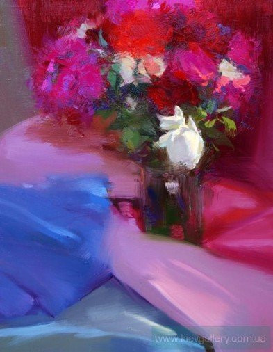Painting «Roses for the red 2», oil, canvas. Painter Pysar Yurii. Buy painting