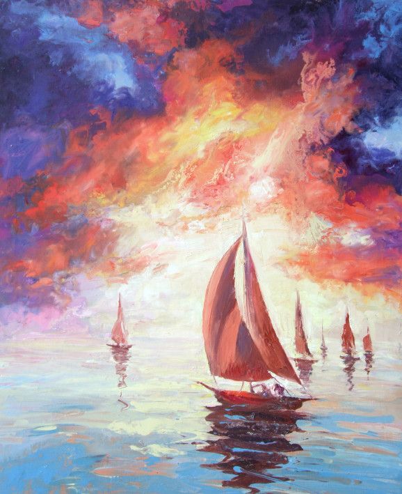 Painting “Evening regatta“