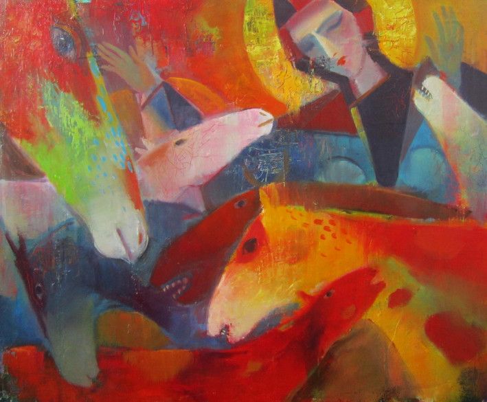 Painting «We sigh, we suffer, save us», oil, canvas. Painter Movchan Vitalii. Buy painting