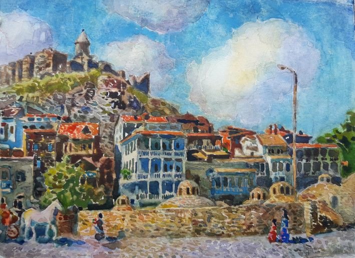 Painting «Tbilisi», watercolor, paper. Painter Chudnovsky Roman. Buy painting