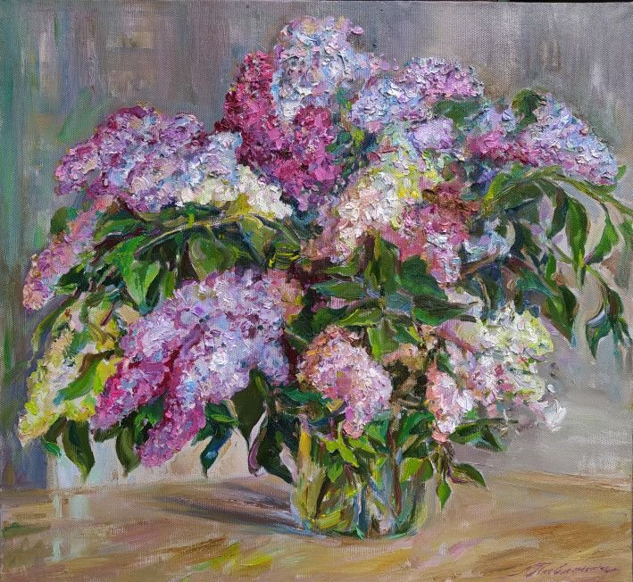 Painting «Spring bouquet of lilacs», oil, canvas. Painter Pavlenko Leonid. Buy painting