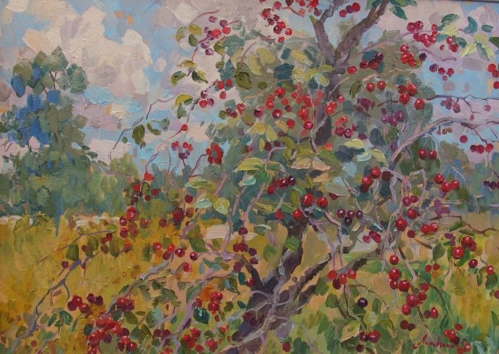 Painting «Cherry», oil, canvas. Painter Lytovchenko Borys. Buy painting