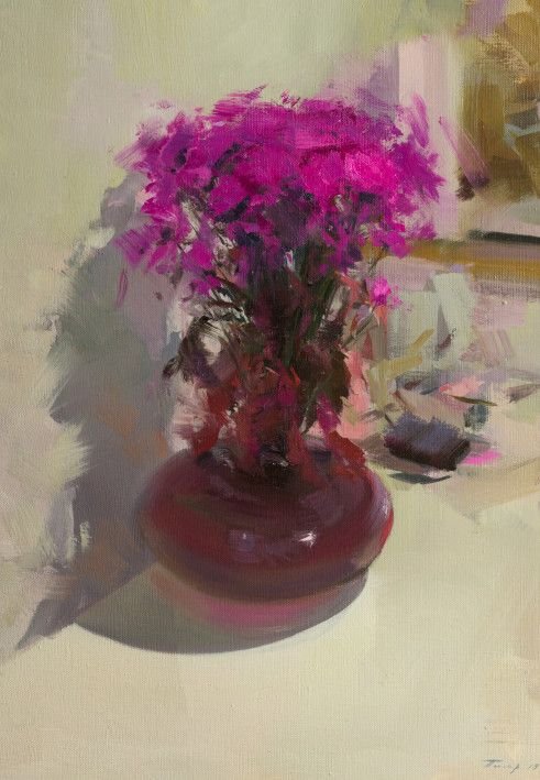 Painting «Pink still life», oil, canvas. Painter Pysar Yurii. Buy painting