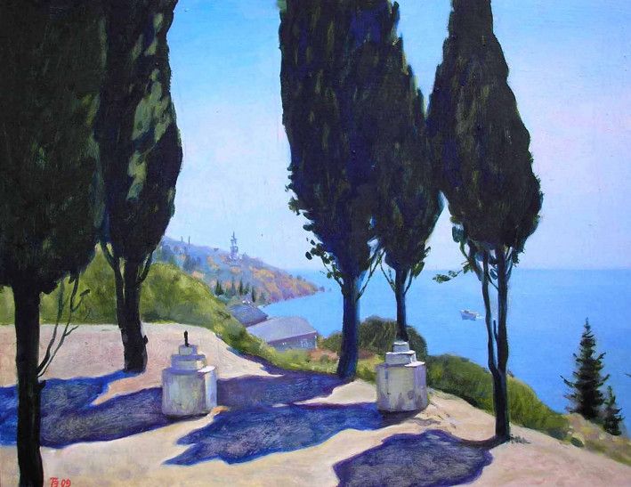 Painting “Cypresses“