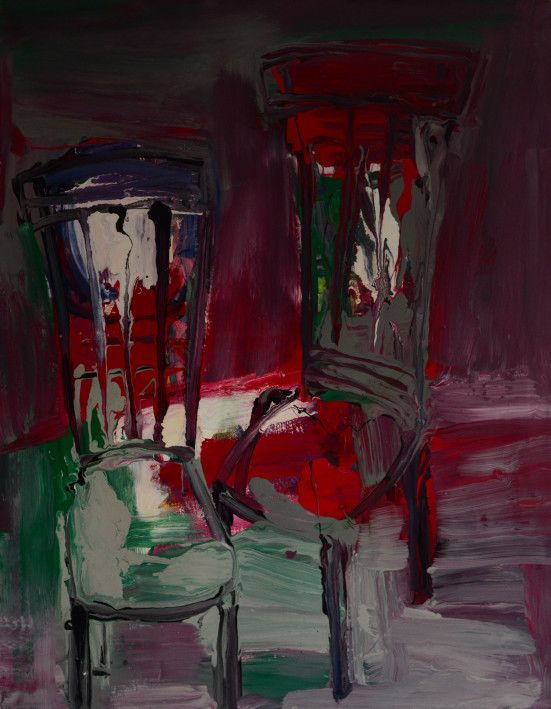 Painting «Dialogue. Chairs», oil, mixed media, canvas. Painter Melnyk Ihor. Buy painting