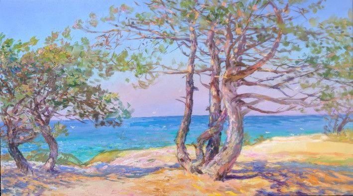 Painting «Pines by the sea», oil, canvas. Painter Hunchenko-Koval Svіtlana. Buy painting
