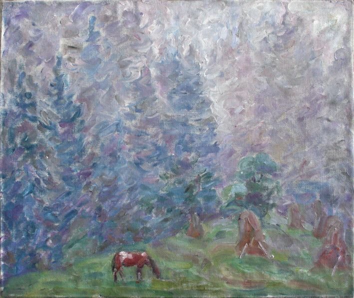 Картина «Туман після дощу», олійні фарби, полотно. Художниця Орлова Марина. Купити картину