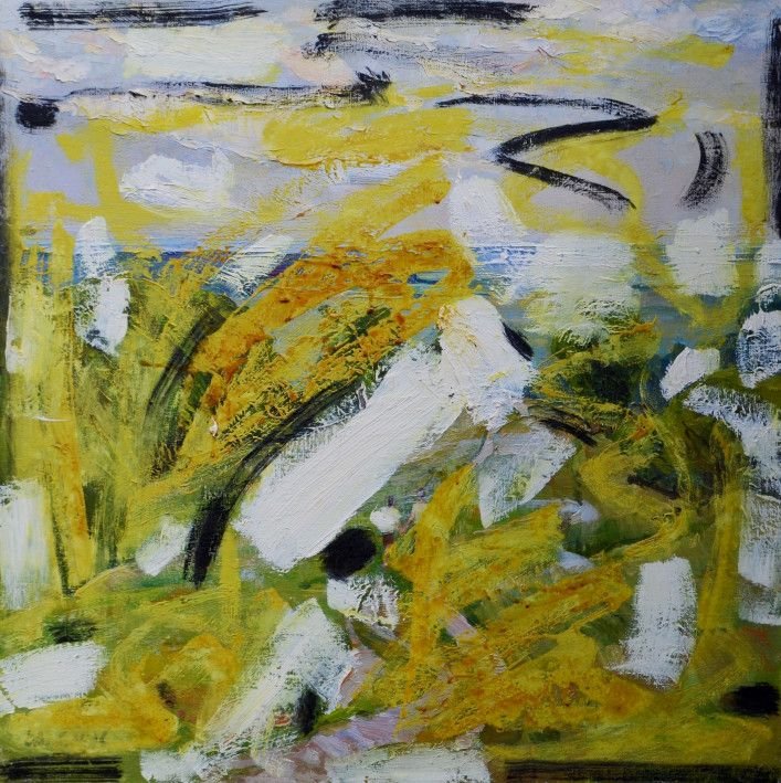 Картина «Літо, кульбаби», олійні фарби, полотно. Художник Вайсбург Ілля. Купити картину
