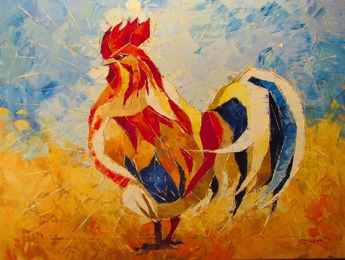 Painting “New Year's Cockerel“