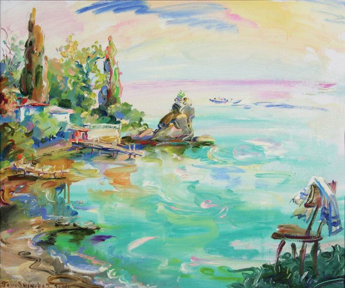 Painting «Seascape», oil, canvas. Painter Horodnycheva-Lutskevych Halyna. Buy painting