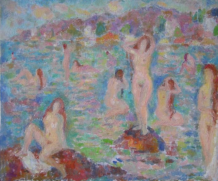 Painting «Summer. See», oil, canvas. Painter Chudnovsky Roman. Buy painting