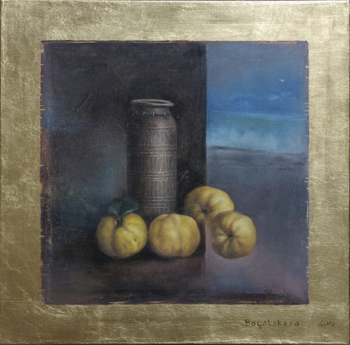 Картина “Натюрморт с айвой и вазой”