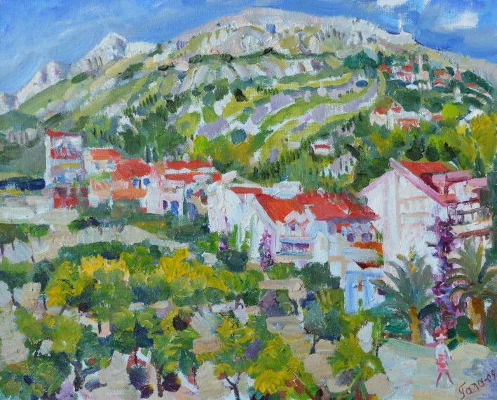 Painting «Croatia. Peaches», oil, canvas. Painter Kyrylenko-Barannikova Halyna. Buy painting