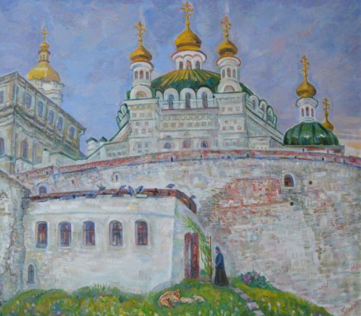 Painting «Summer in Kyiv-Pechersk Lavra», oil, canvas. Painter Kyrylenko-Barannikova Halyna. Buy painting