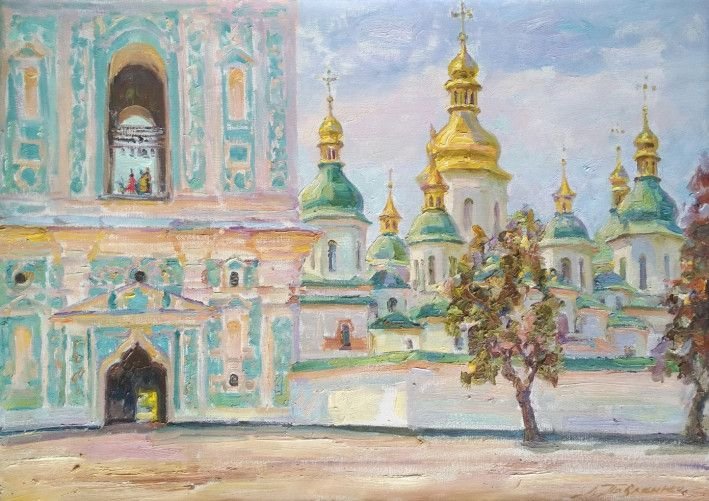 Painting «Belfry of St. Sofia Kyivska», oil, canvas. Painter Pavlenko Leonid. Buy painting