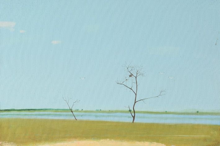 Картина “На озере. Сентябрь”