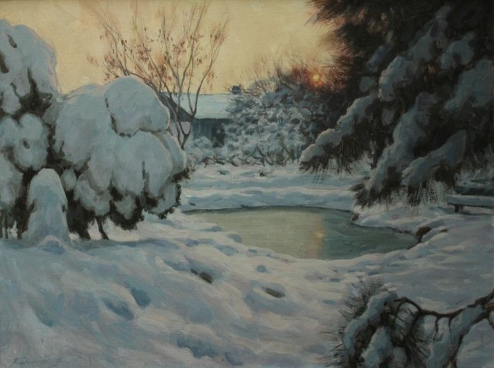 Painting «Winter fairy tale», acrylic, hardboard. Painter Korinok Viktor. Buy painting