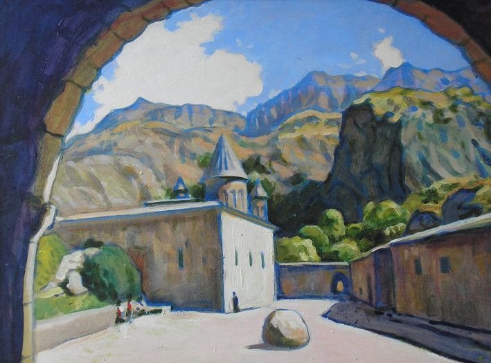 Painting “Geghard Monastery. Armenia“