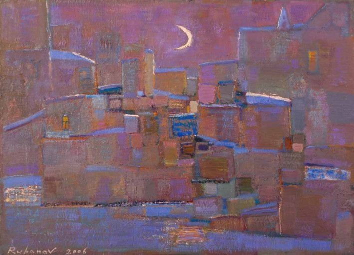 Painting «New moon», oil, canvas. Painter Rubanov Oleksii. Buy painting