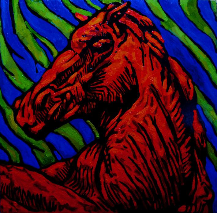 Картина “Красный конь”