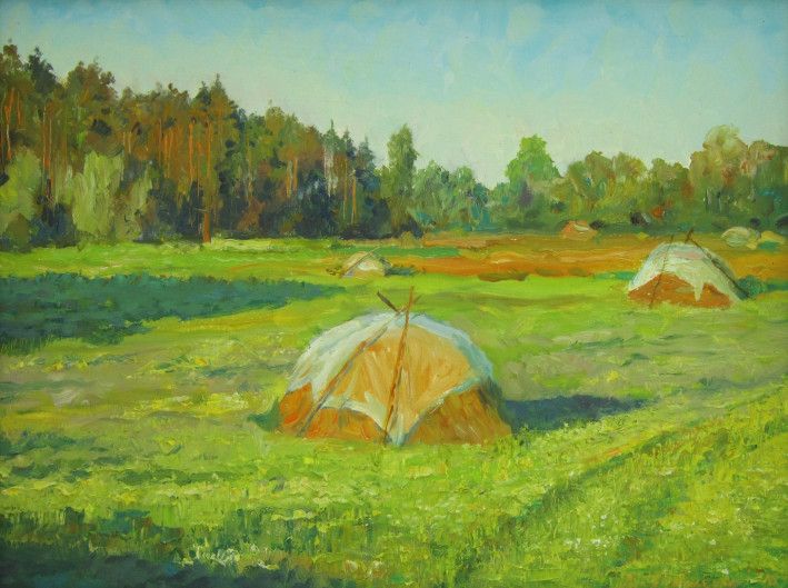 Painting «August lynxes», oil, canvas. Painter Tytulenko Volodymyr. Buy painting