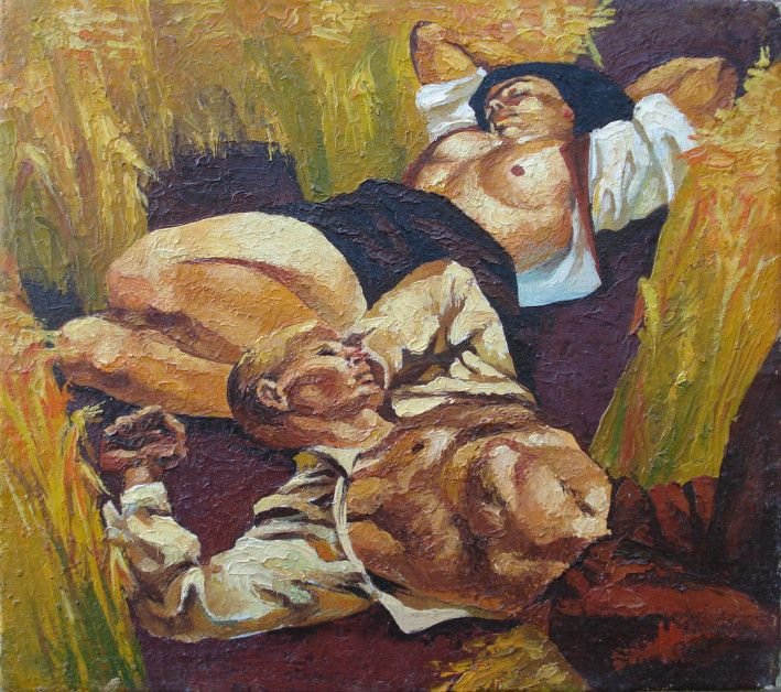Painting «In field. Sleep (left)», oil, canvas. Painter Ivanov Volodymyr. Buy painting