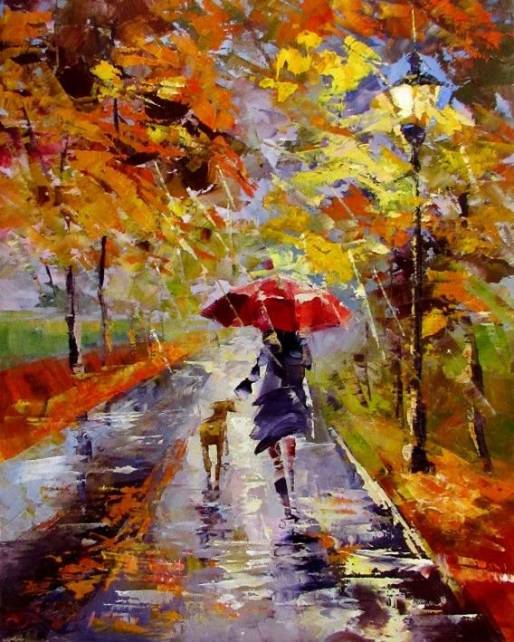 Картина “Осенний дождик”