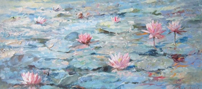 Painting “Water Garden. Lotuses“