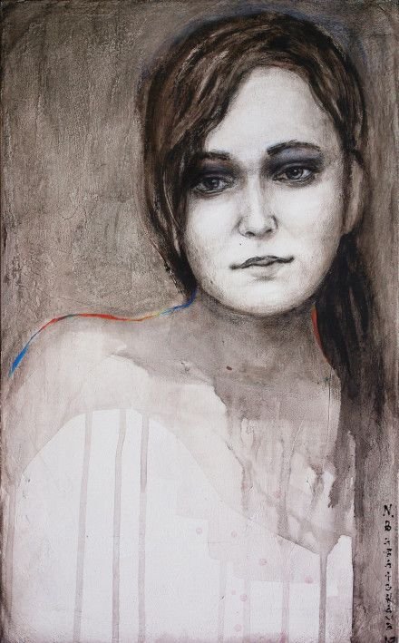 Картина “Портрет девушки в гризайле”