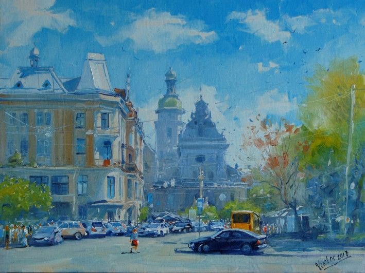 Painting «Lviv streets», oil, canvas. Painter Mykytenko Viktor. Buy painting